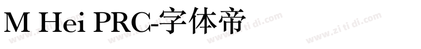 M Hei PRC字体转换